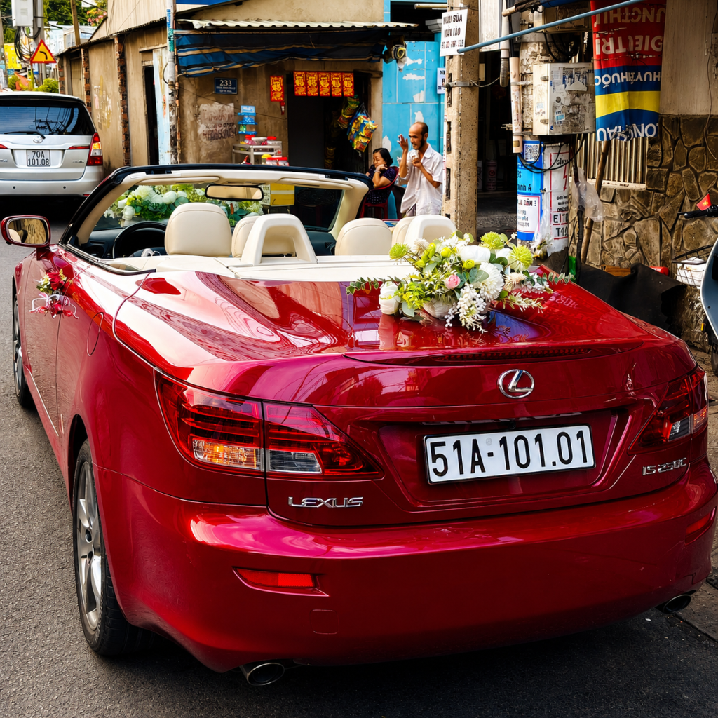 Xe hoa lexus đỏ (6)