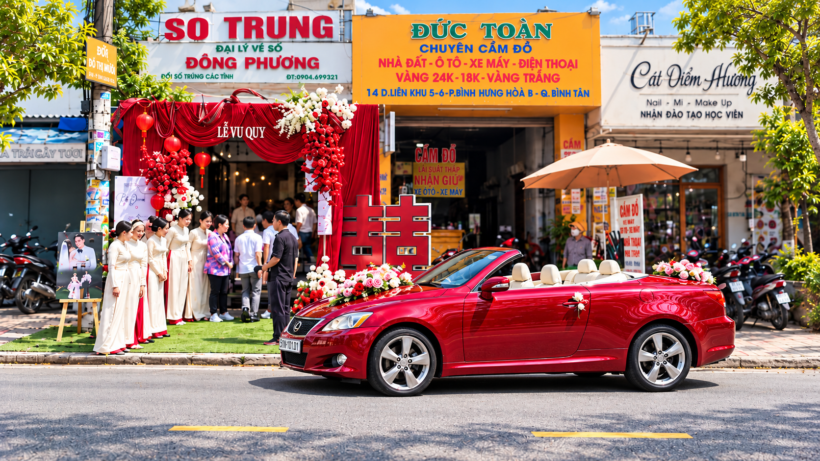 Xe hoa Lexus mui trần